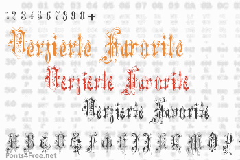 Verzierte Favorite Font