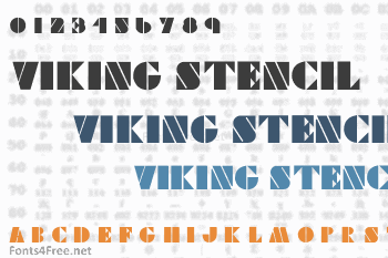 Viking Stencil Font