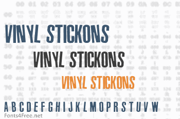 Vinyl Stickons Font