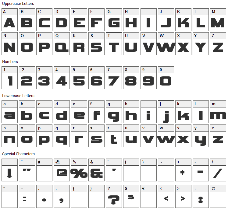 Vipnagorgialla Font Character Map