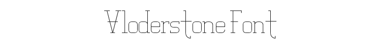 Vloderstone Font Preview