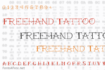 VTC Freehand Tattoo One Font