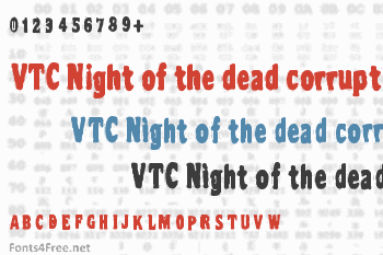 VTC Night of the dead corrupt Font