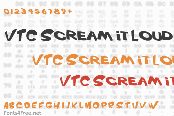 VTC Scream it Loud Font