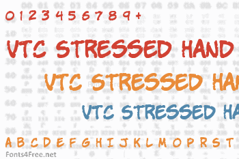 VTC Stressed Hand Font