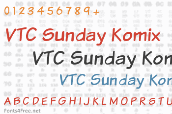 VTC Sunday Komix Font