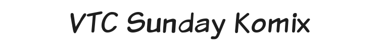 VTC Sunday Komix Font