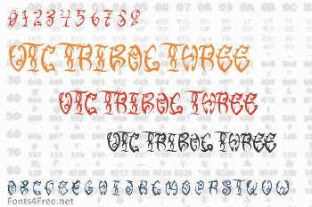 VTC Tribal Three Font