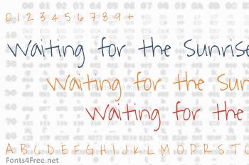 Waiting for the Sunrise Font