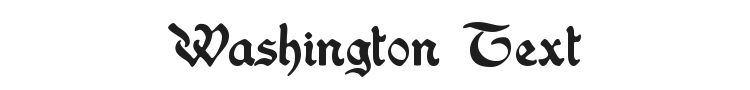 Washington Text Font Preview