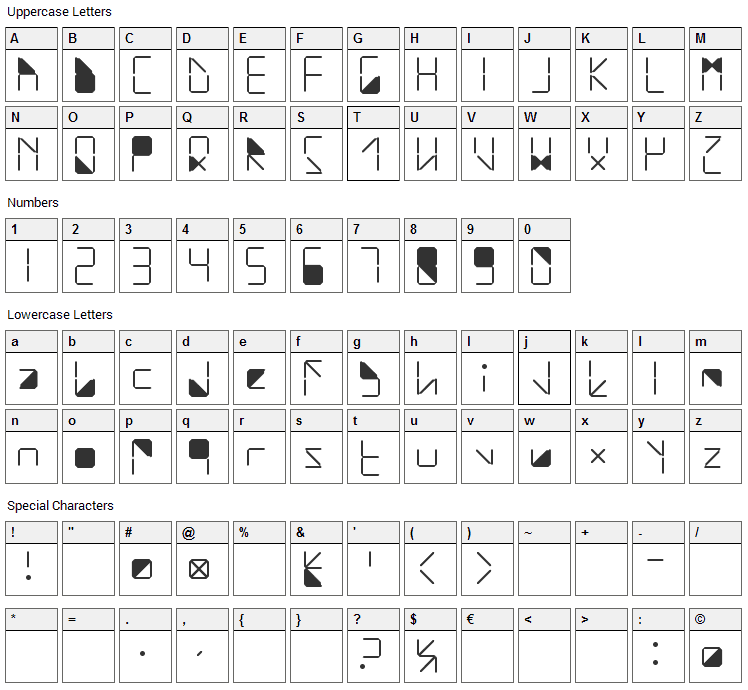 Water in my Casio Font Character Map