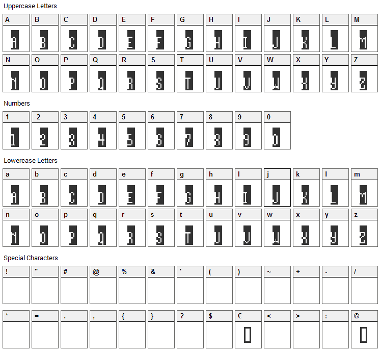 Way Beyond Blue Font Character Map