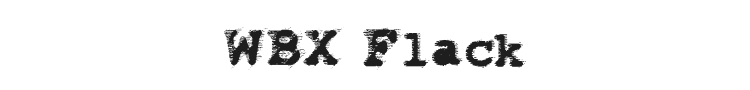 WBX Flack Font Preview