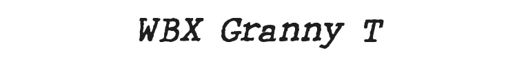 WBX Granny T Font Preview