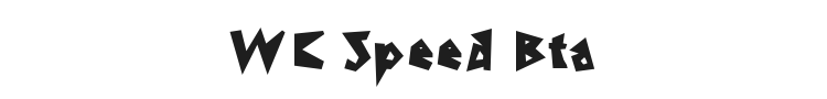 WC Speed Bta Font Preview