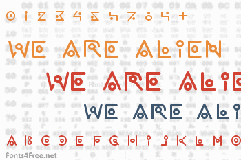 We are alien  Font