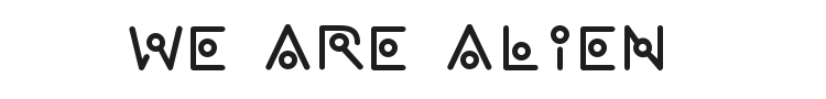 We are alien Font Preview