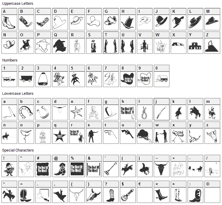 We Love Americas Wisdom Font Character Map