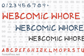 Webcomic Whore Font