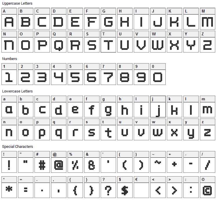 Wellbutrin Font Character Map