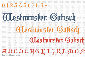 Westminster Gotisch Font