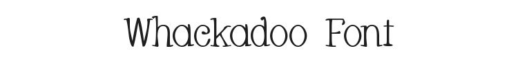 Whackadoo Font