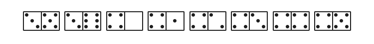 White Dominoes Font