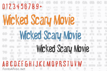 Wicked Scary Movie Font