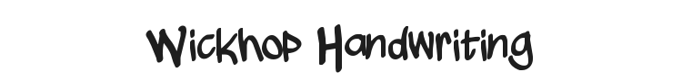 Wickhop Handwriting Font Preview