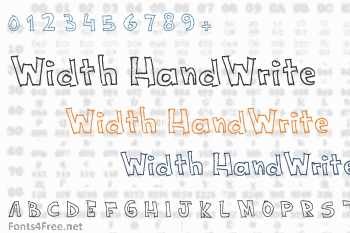 Width HandWrite Font