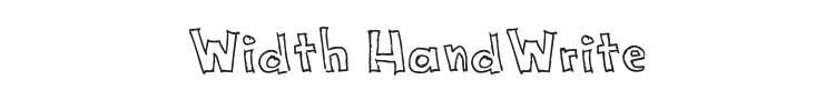 Width HandWrite Font