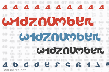 Widznumber Text 1 Font