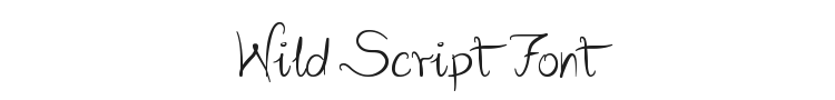 Wild Script Font Preview
