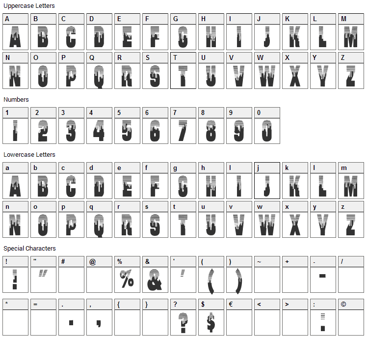 Will-Harris Font Character Map
