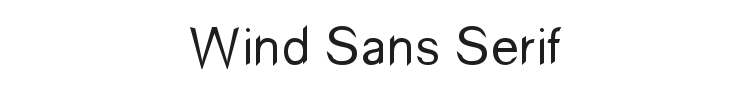 Wind Sans Serif Font Preview