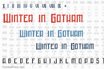 Winter in Gotham Font