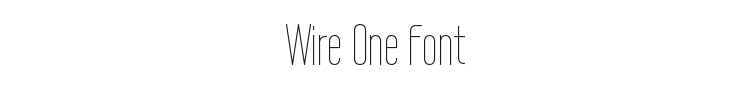 Wire One Font Preview
