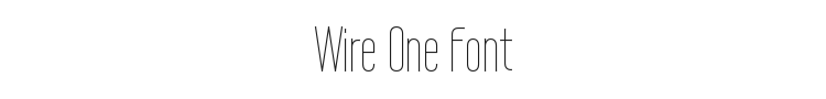 Wire One Font