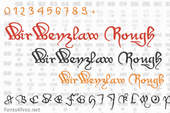 WirWenzlaw Rough Font