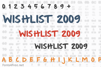 Wishlist 2009 Font