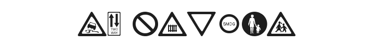 WM Roadsigns Font