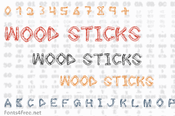 Wood Sticks Font