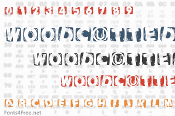 Woodcutted Caps Font