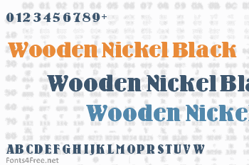 Wooden Nickel Black Font