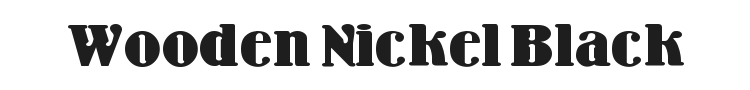 Wooden Nickel Black Font Preview