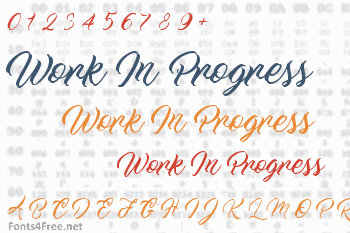 Work In Progress Font