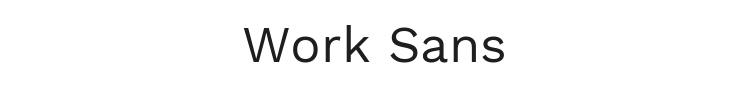 Work Sans Font Preview