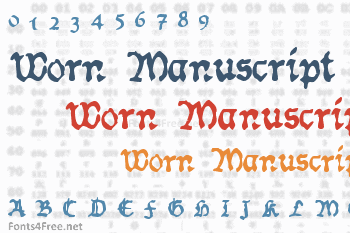 Worn Manuscript Rough Font