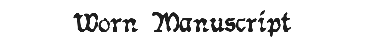 Worn Manuscript Rough Font