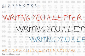 Writing You A Letter Font